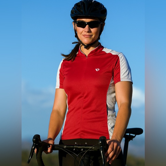 Pearl Izumi Tops - Pearl Izumi Women’s Cycling Jersey XL Red White Full Zip Short Sleeve